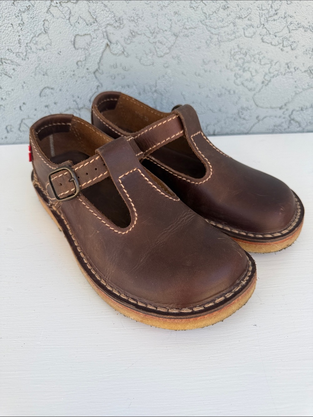 Duckfeet Lolland Classic Choco Smooth Leather T-Strap Mary Jane Shoes 39
